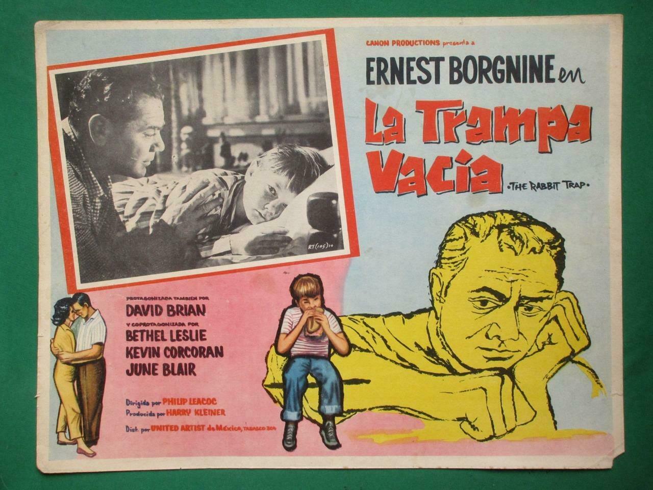 Ernest Borgnine The Rabbit Trap David Brian June Blair Orig Mexican Lobby Card 3