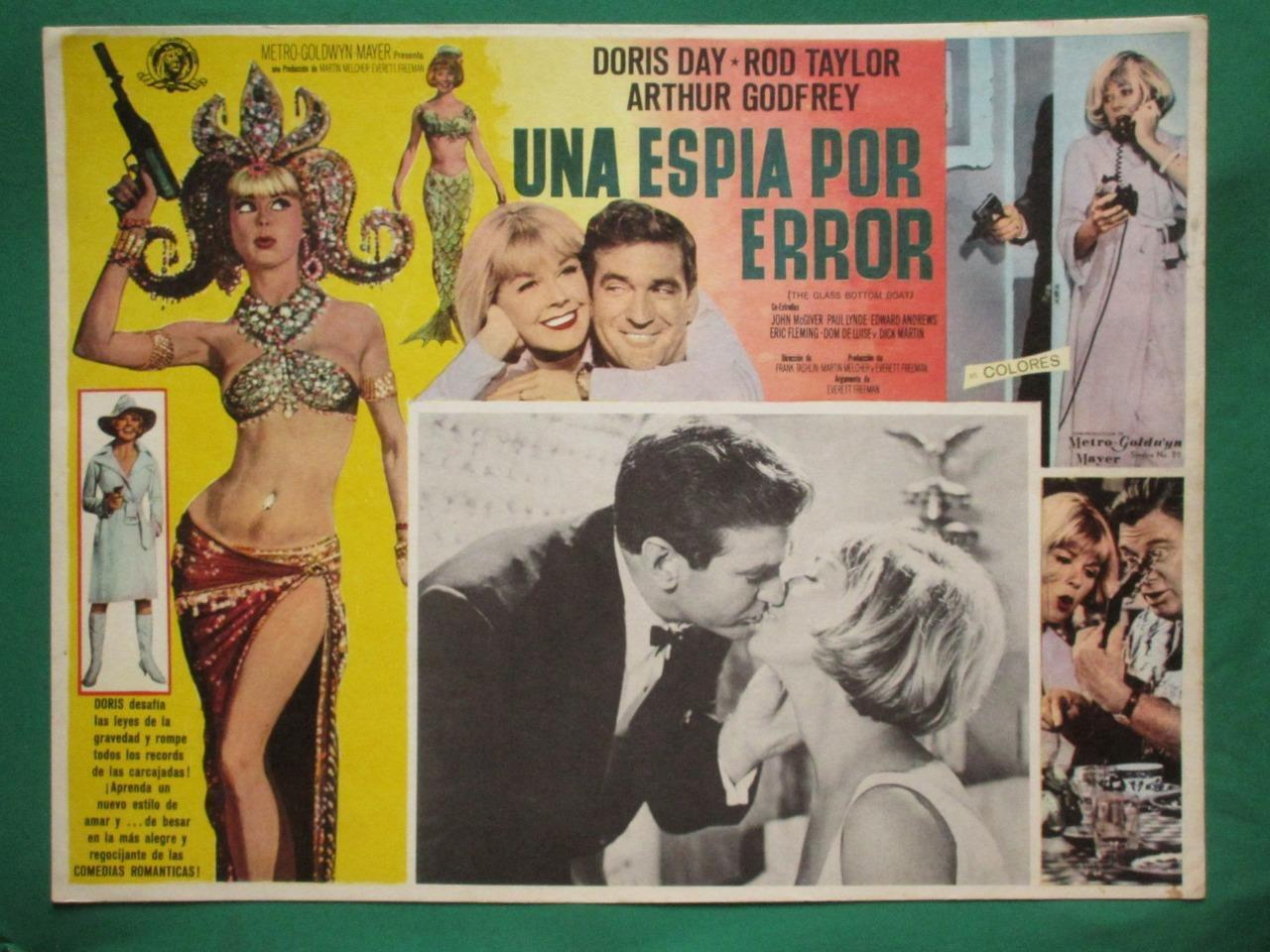 1966 Doris Day Rod Taylor The Glass Bottom Boat Sexy Babe Mexican Lobby Card 5
