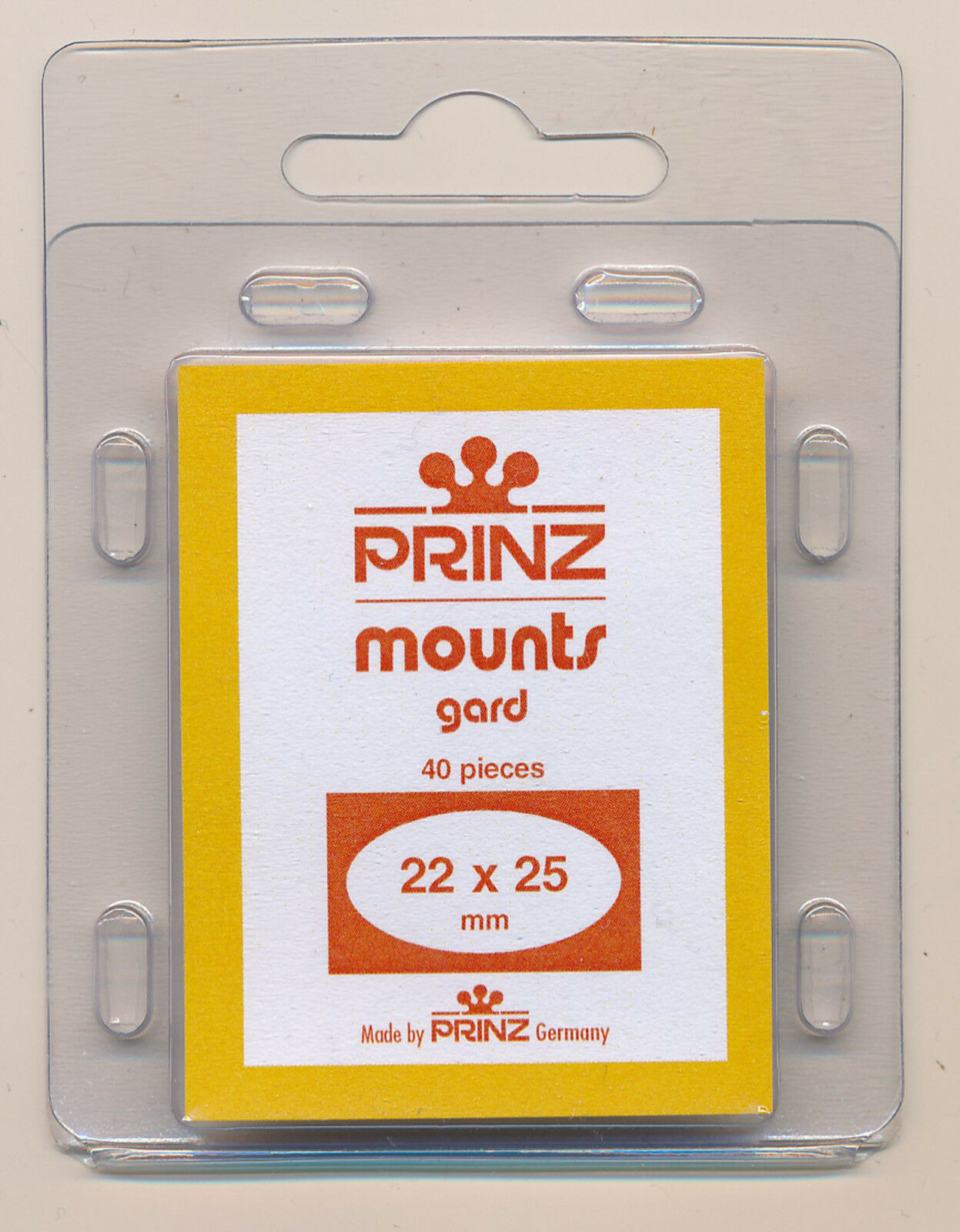 Prinz Scott Stamp Mount Size 22/25 Mm Black (pack Of 40) (22x25  22 Mm) Precut