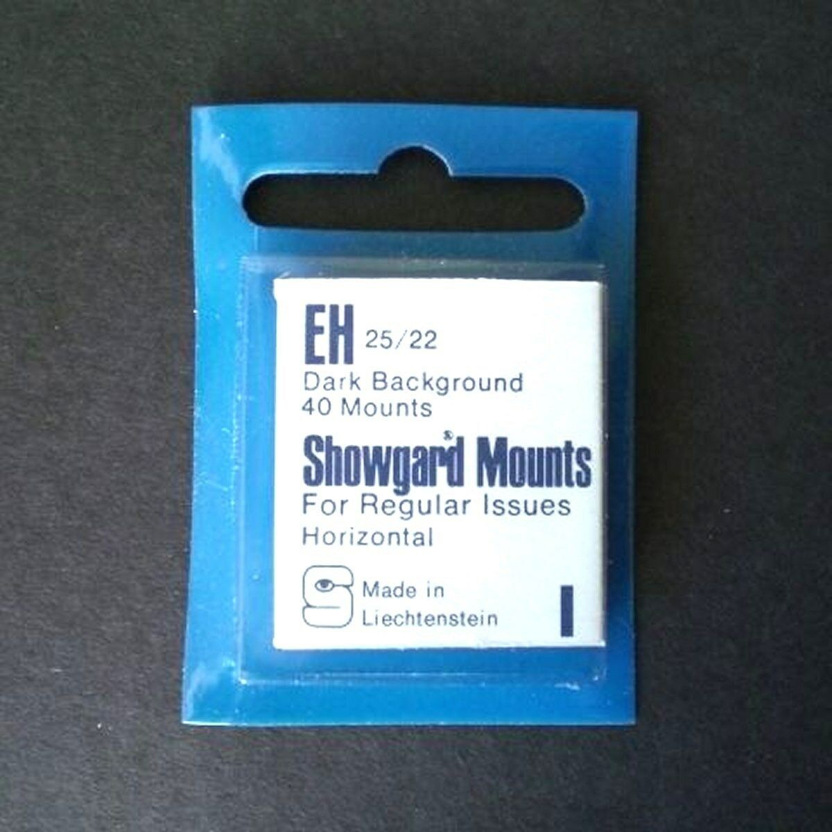 Showgard Stamp Mount Eh 25/22mm - Black (pack Of 40)  (25x22  25mm)  Precut