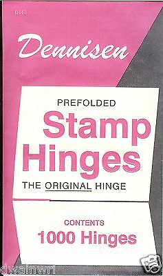 Dennisen Stamp Hinges - 1000 Folded, Peelable Stamp Hinges - Retail $4.99